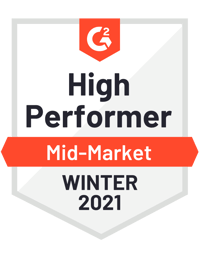 G2 High Performer - Mid Market - Winter 2021