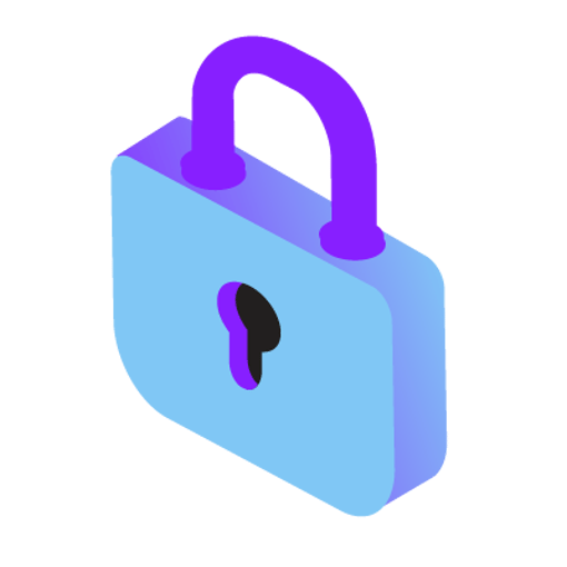 illustration of blue and purple lock with keyhole