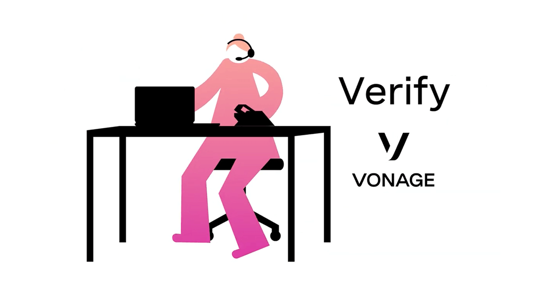 Obtenha autenticação segura de dois fatores (2FA) globalmente com a Verify. Evite fraudes e alcance usuários com senha ou OTP em canais de SMS e voz, com a API Verification que oferece serviços completos. Agente de suporte ao cliente sentado à mesa