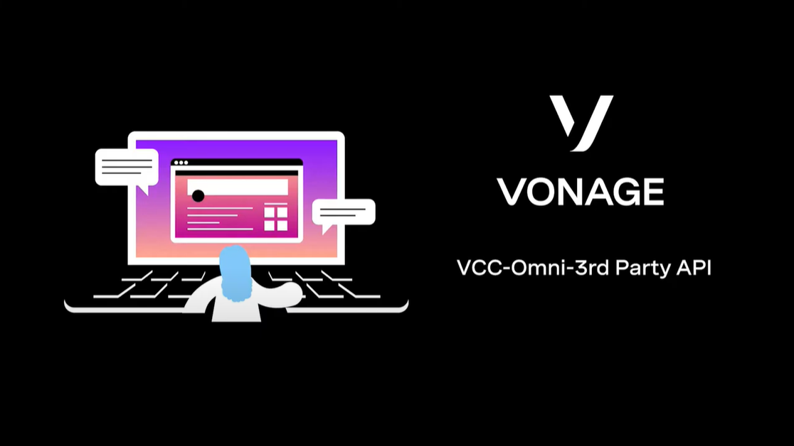 API omnicanal de terceiros do Vonage Contact Center Cover frame for VCC-Omni-3rd Party API video