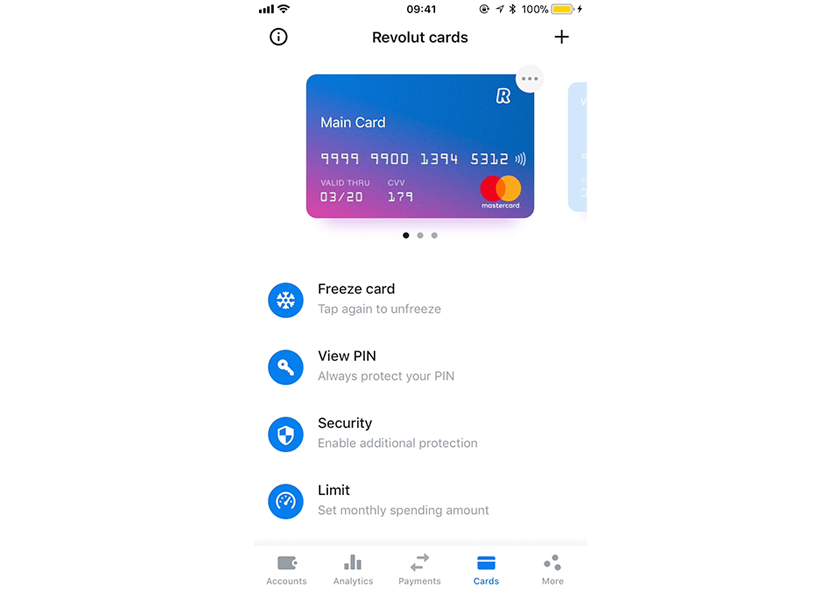 Captura de tela da Revolut no telefone
